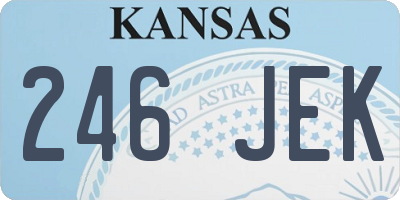 KS license plate 246JEK