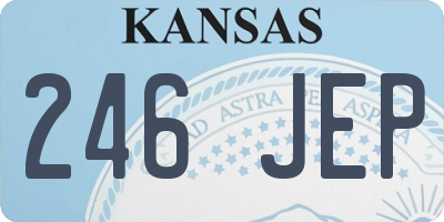 KS license plate 246JEP