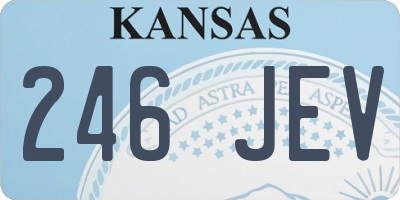 KS license plate 246JEV