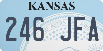 KS license plate 246JFA