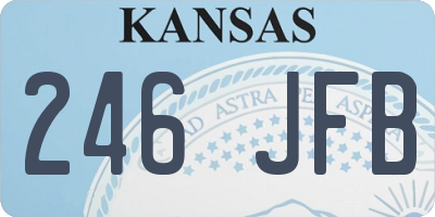 KS license plate 246JFB
