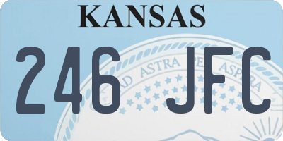 KS license plate 246JFC