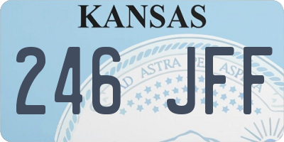 KS license plate 246JFF