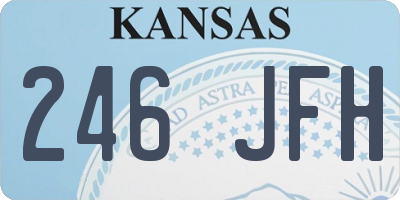 KS license plate 246JFH