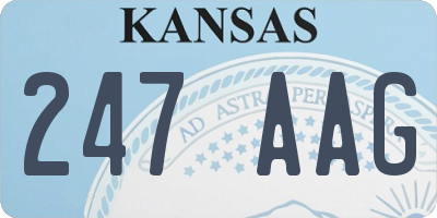 KS license plate 247AAG