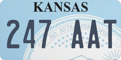 KS license plate 247AAT