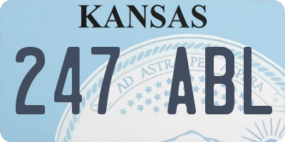 KS license plate 247ABL