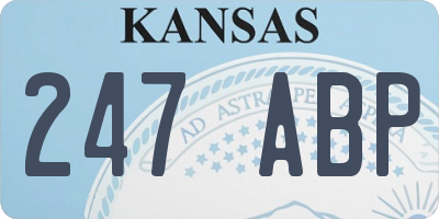 KS license plate 247ABP