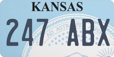 KS license plate 247ABX