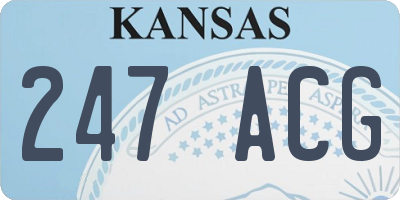 KS license plate 247ACG