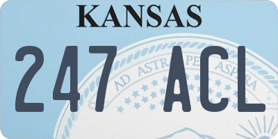 KS license plate 247ACL