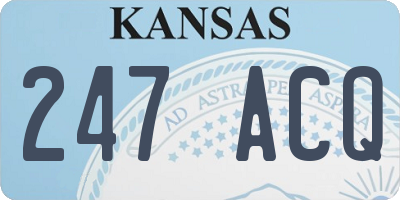 KS license plate 247ACQ