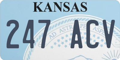 KS license plate 247ACV