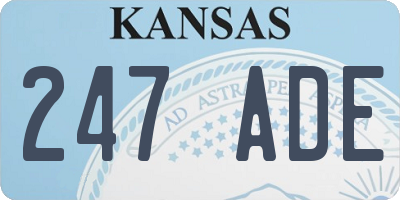 KS license plate 247ADE