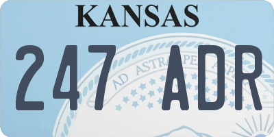KS license plate 247ADR