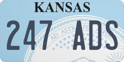 KS license plate 247ADS