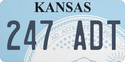 KS license plate 247ADT
