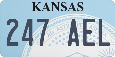 KS license plate 247AEL