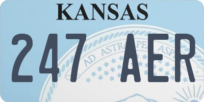 KS license plate 247AER