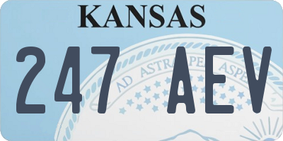 KS license plate 247AEV