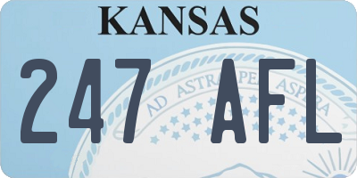 KS license plate 247AFL