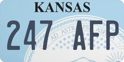 KS license plate 247AFP