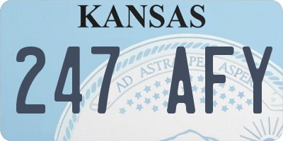 KS license plate 247AFY