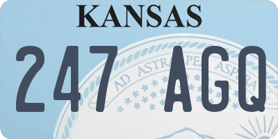 KS license plate 247AGQ
