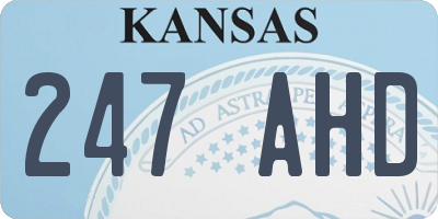 KS license plate 247AHD