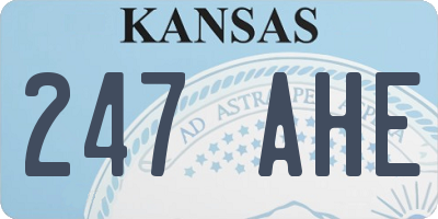 KS license plate 247AHE