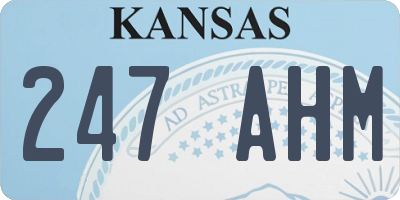 KS license plate 247AHM