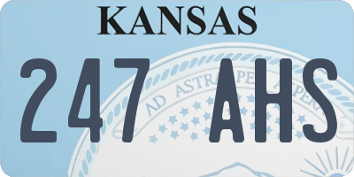 KS license plate 247AHS