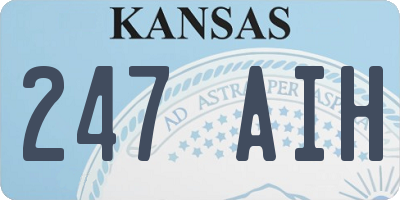 KS license plate 247AIH
