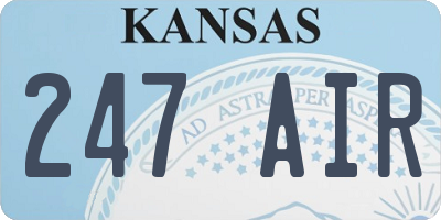 KS license plate 247AIR