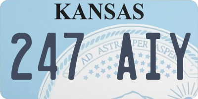 KS license plate 247AIY