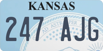 KS license plate 247AJG