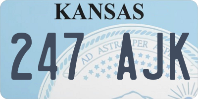 KS license plate 247AJK
