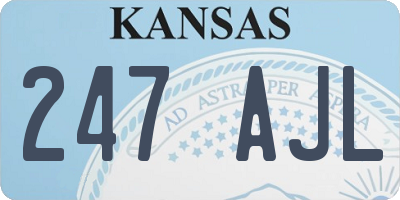KS license plate 247AJL