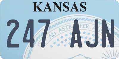 KS license plate 247AJN