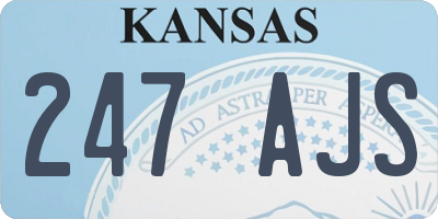KS license plate 247AJS