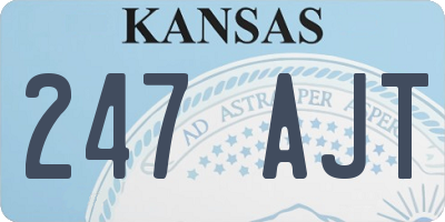 KS license plate 247AJT