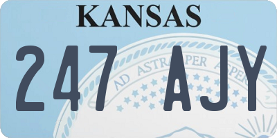 KS license plate 247AJY