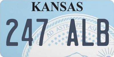 KS license plate 247ALB