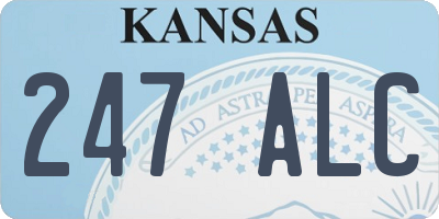 KS license plate 247ALC