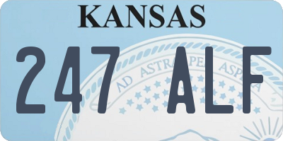 KS license plate 247ALF