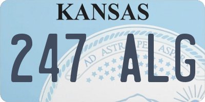 KS license plate 247ALG