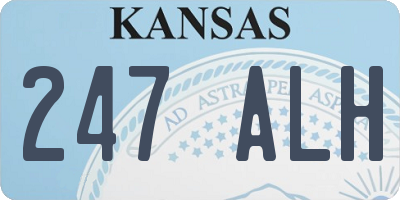 KS license plate 247ALH