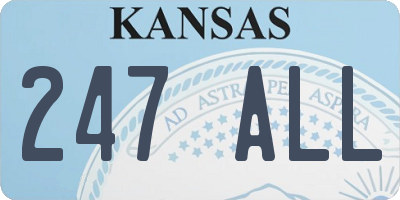 KS license plate 247ALL