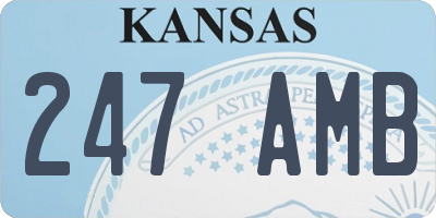KS license plate 247AMB
