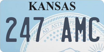 KS license plate 247AMC